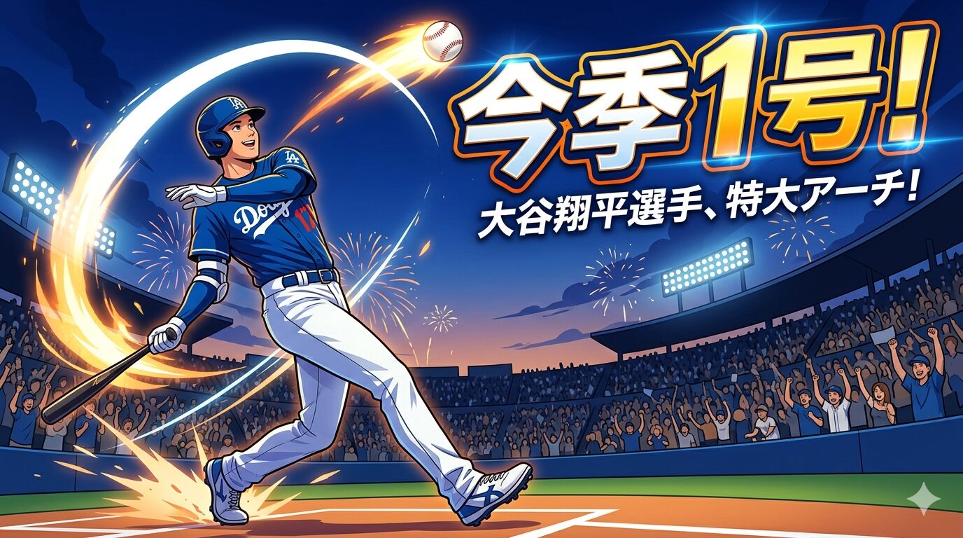 大谷翔平が今季1号！