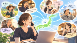 全国の人とつながる 挿絵