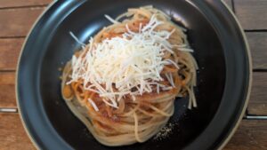 自分で作ったパスタ